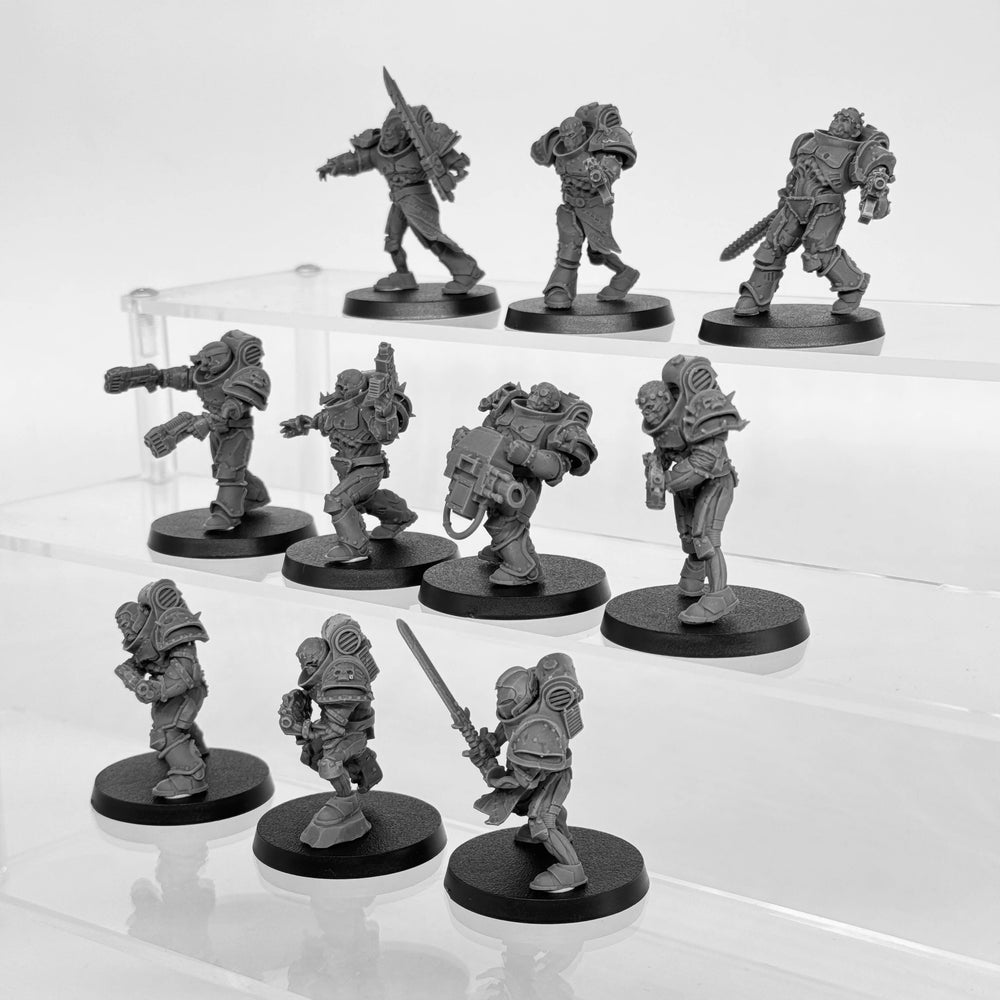 28mm Corrupted Socratis Grimdark Troops, 36 Figures, Resin Model Figure Kit, Sci-Fi Theme, Unassembled and Unpainted