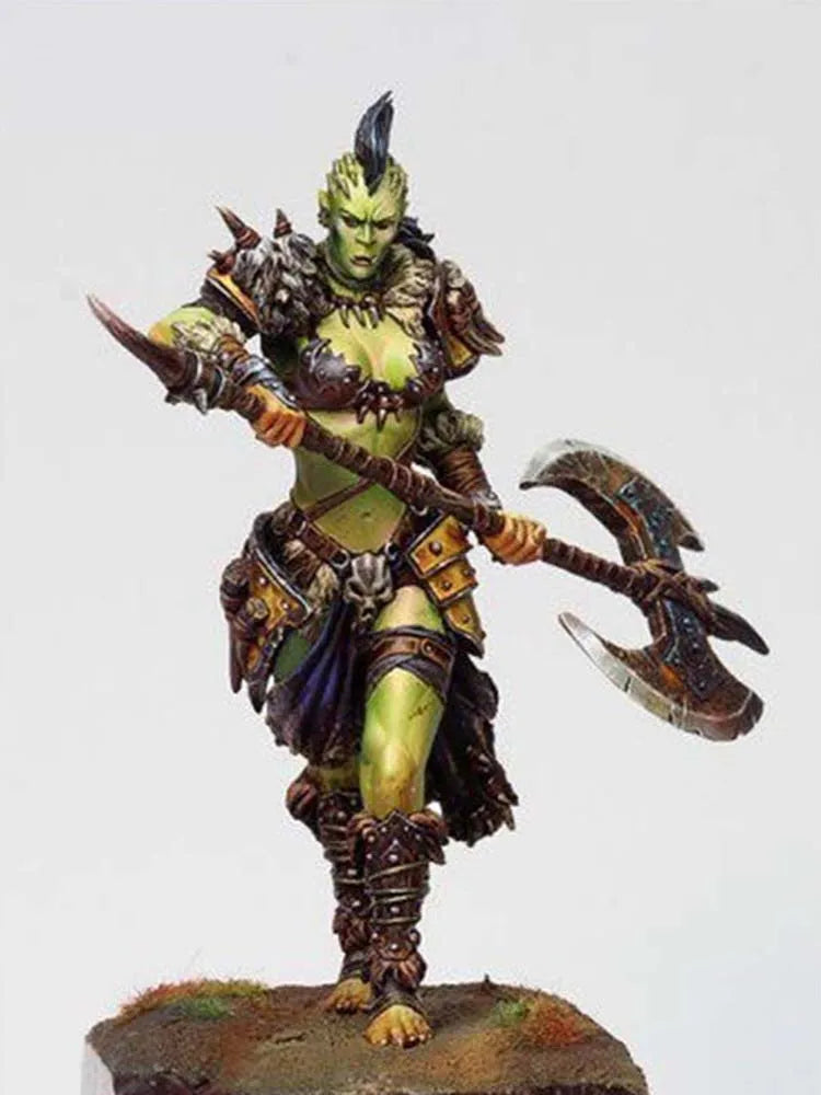 75mm Orc Soldier, Resin Model Figure Kit, Fantasy Theme, Unassembled and Unpainted
