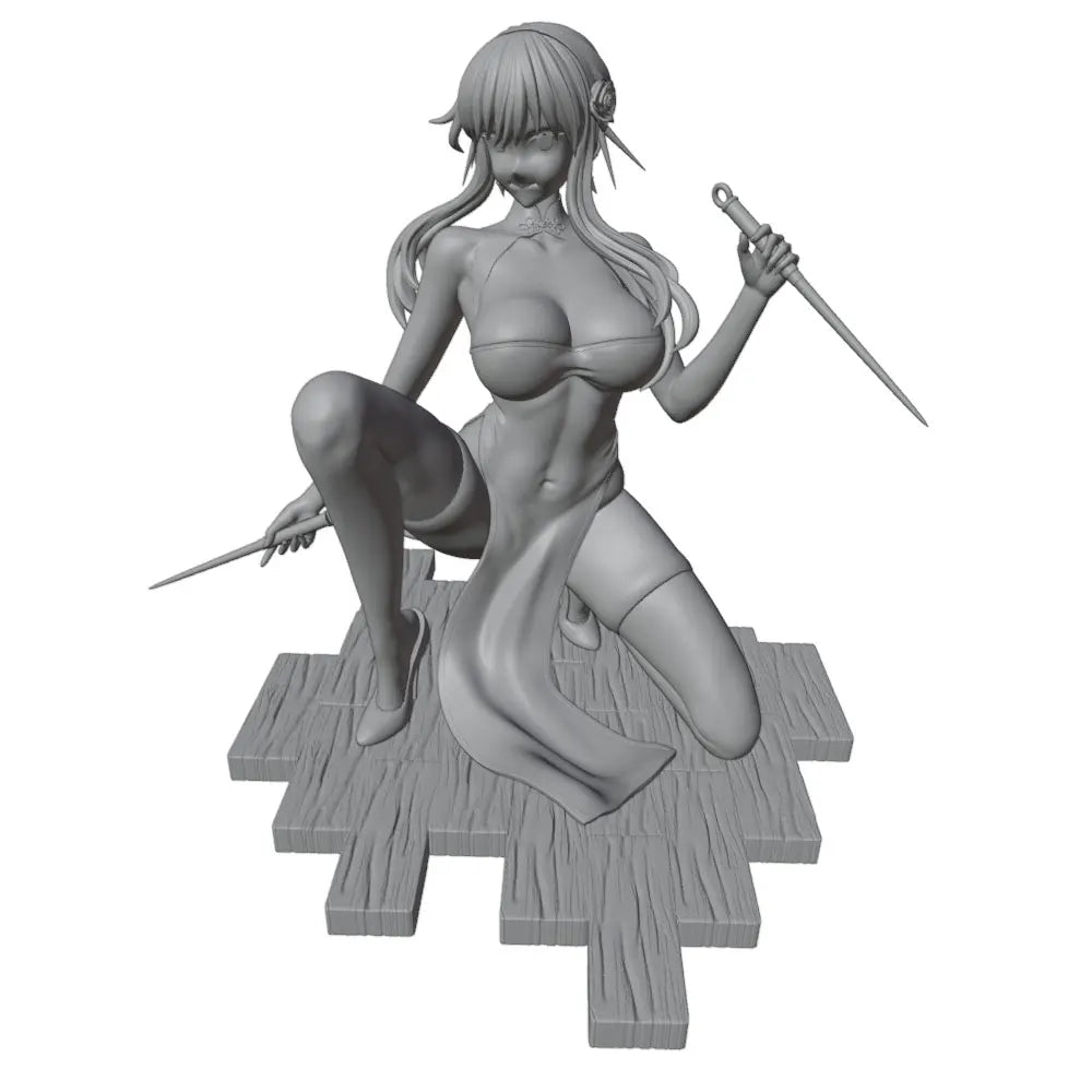 1/24 Warrior Kneeling with Sword and Shield, Resin Model Figure Kit, Anime Theme, Unassembled and Unpainted