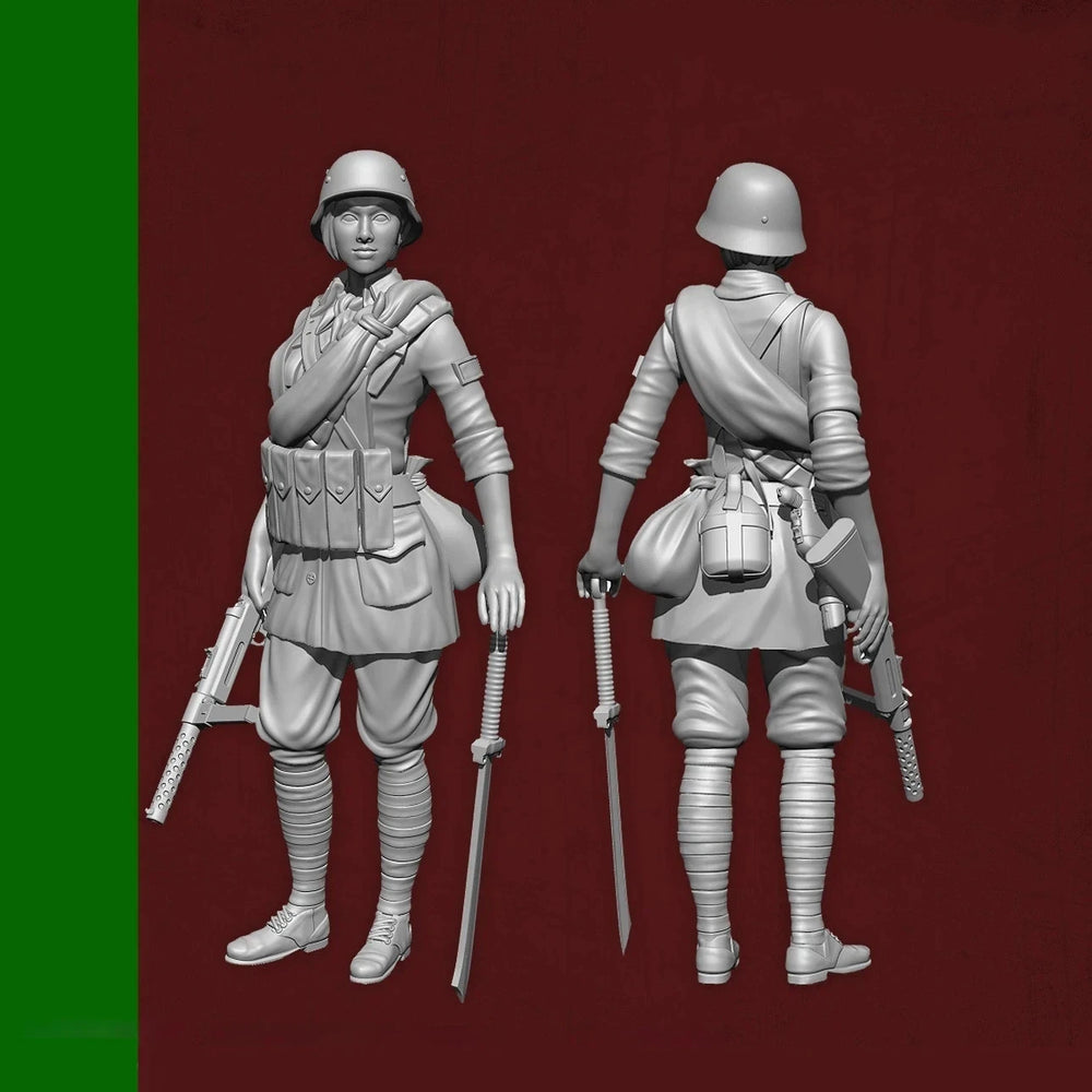 1/35 WWI National Army Soldiers, 2 Figures, Resin Model Figure Kit, Unassembled and Unpainted