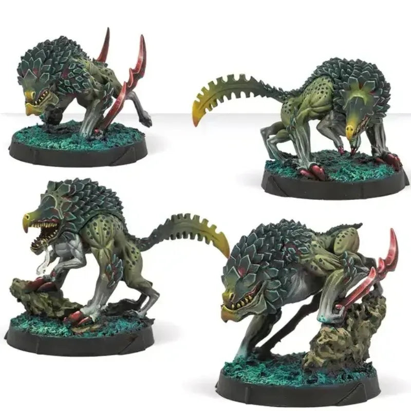 28mm Demonic Fantasy Creatures, 4 Figures, Resin Model Figure Kit, Fantasy Theme, Unassembled and Unpainted