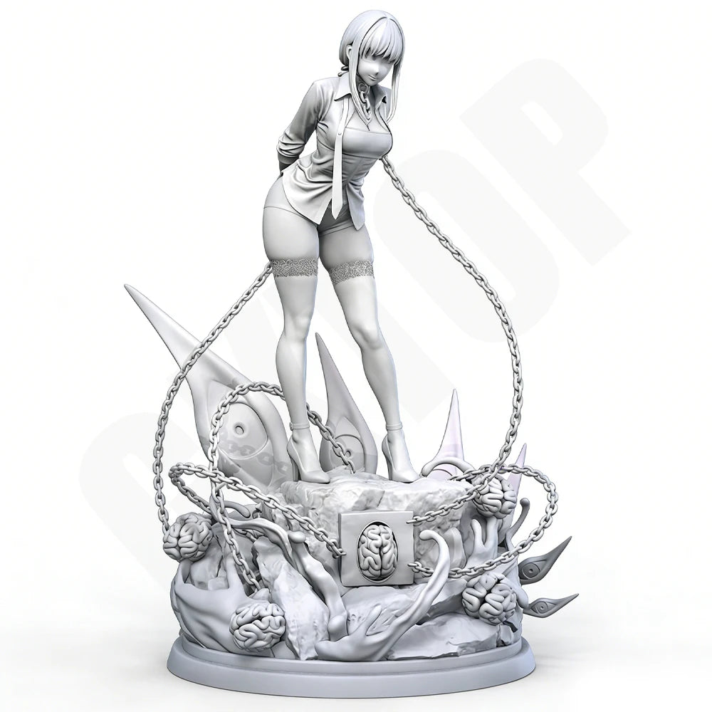 1/24 Dark Magic Witch with Contract, Resin Model Figure Kit, Fantasy Theme, Unassembled and Unpainted