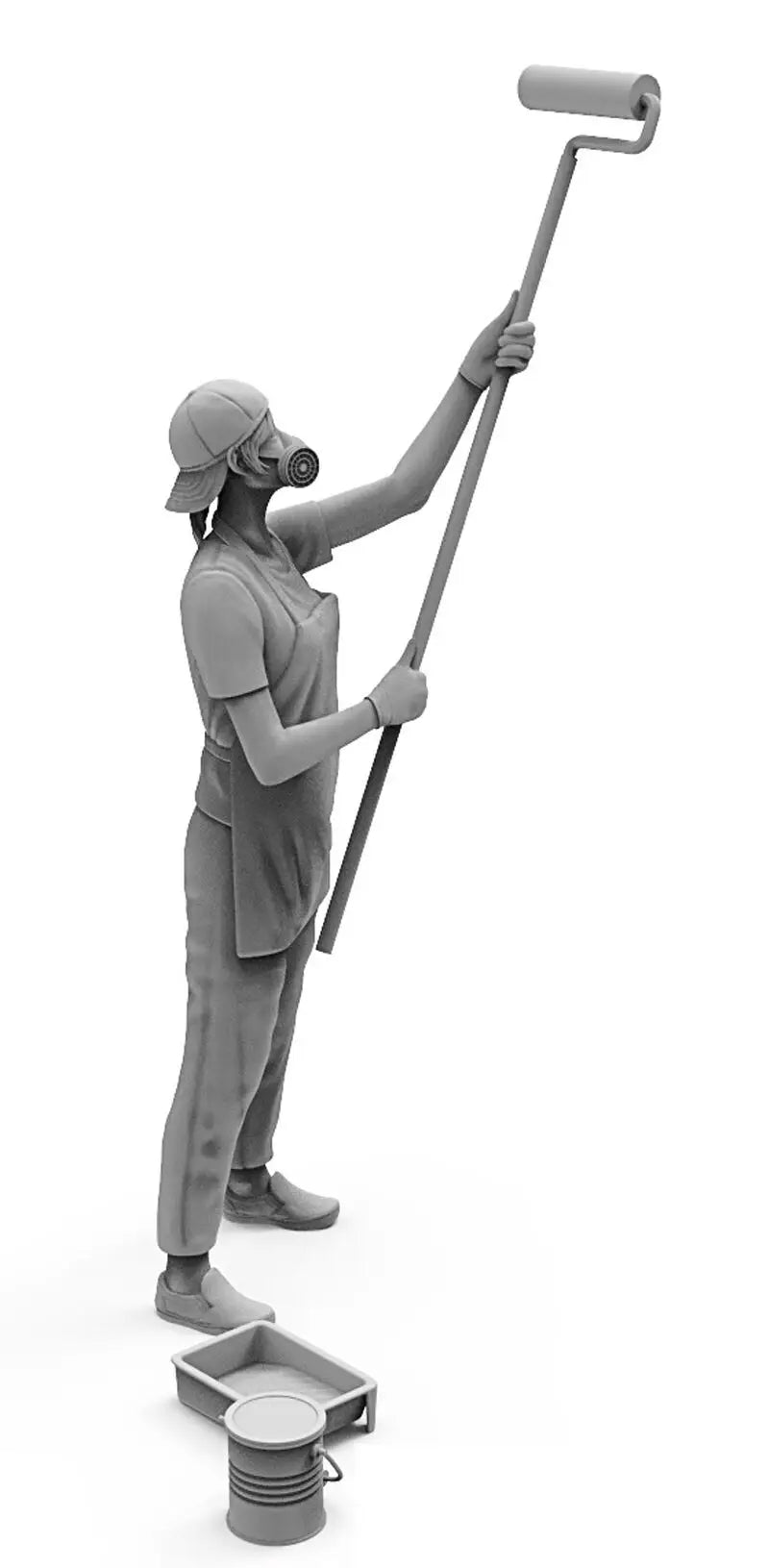 1/35 Construction Workers, 6 Figures, Resin Model Figure Kit, Historical Theme, Unassembled and Unpainted