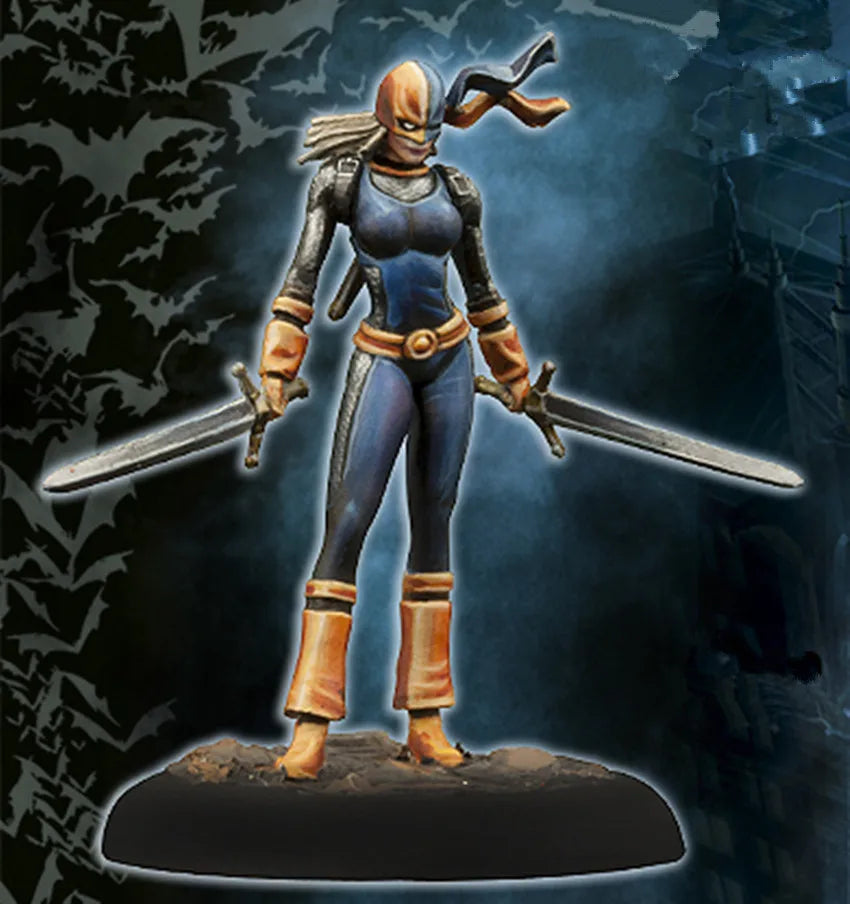 Warrior in Blue Armor with Dual Swords, Resin Model Figure Kit, Anime Theme, Unassembled and Unpainted