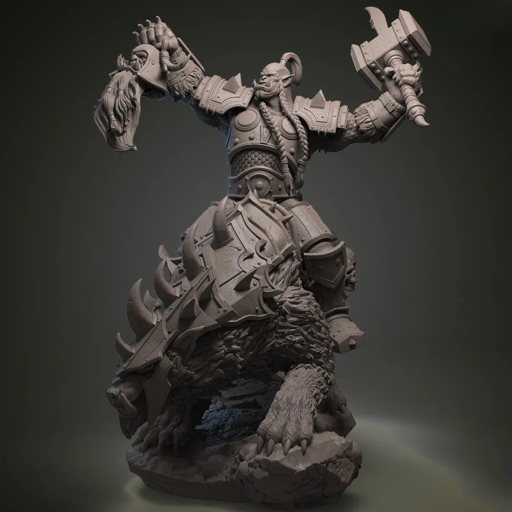 210mm Ogream Ruin Hammer, Resin Model Figure Kit, Fantasy Theme, Unassembled and Unpainted
