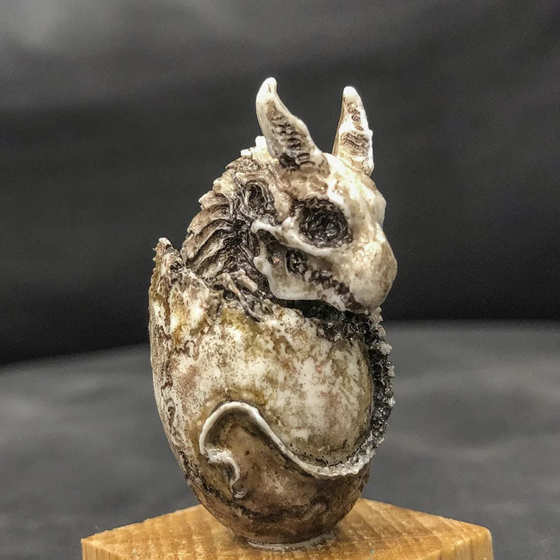 Skeleton Dragon Egg, Resin Model Creature Kit, Fantasy Theme, Unassembled and Unpainted