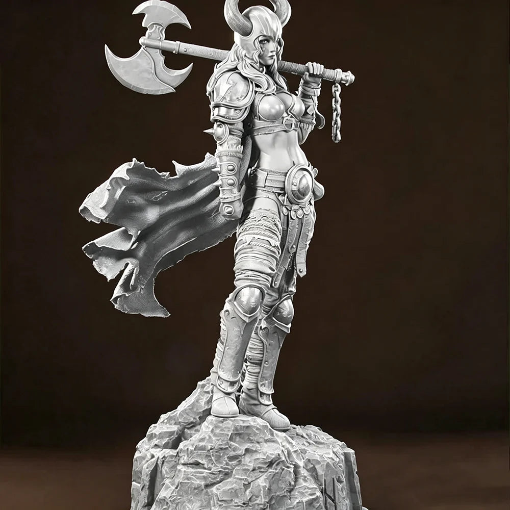 100mm Norse Valkyrie Warrior, Resin Model Figure Kit, Fantasy Theme, Unassembled and Unpainted