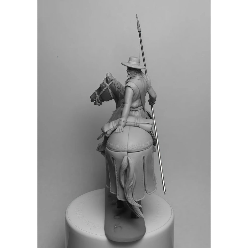 54mm Spanish Cavalry Soldier 1751, Resin Model Figure Kit, Military Theme, Unassembled and Unpainted
