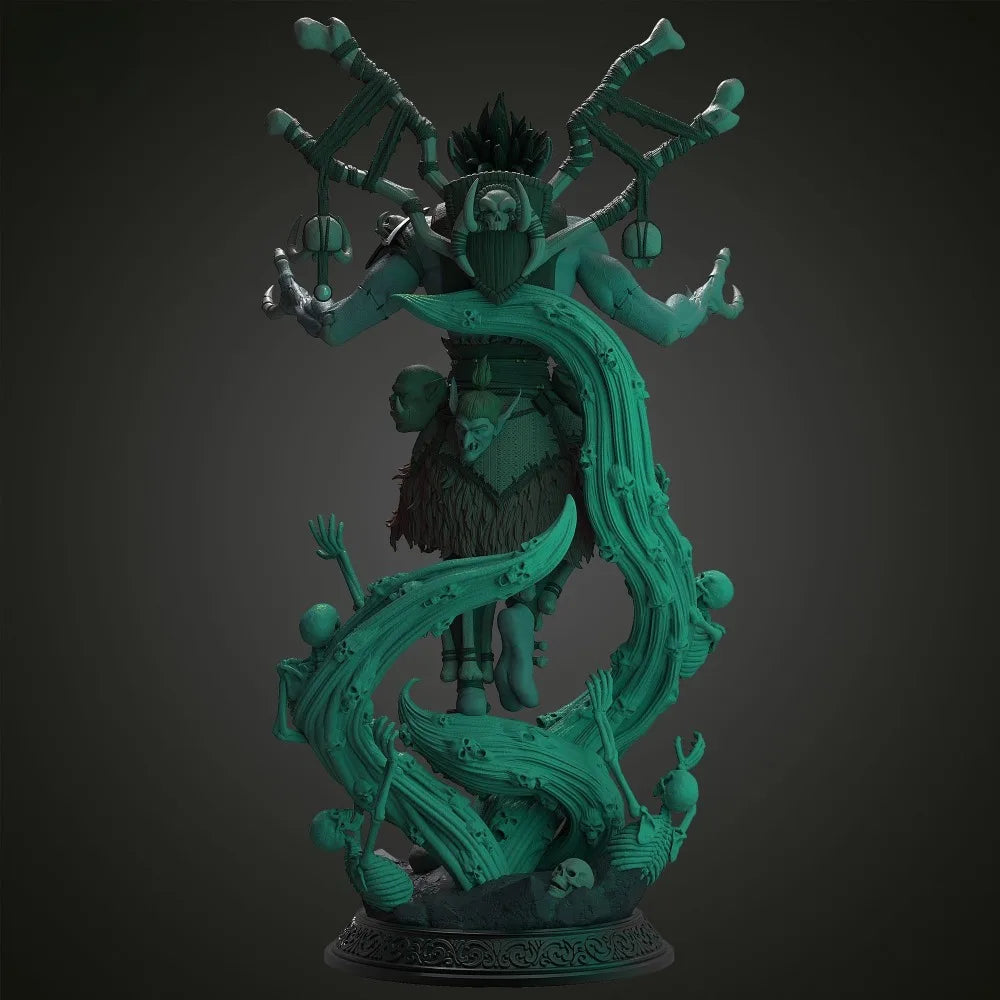 150mm Troll Tribe Death Loa, Resin Model Figure Kit, Fantasy Theme, Unassembled and Unpainted