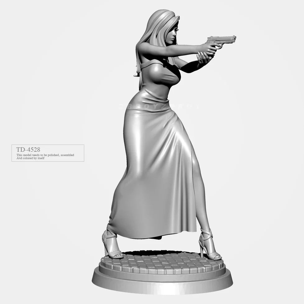 50mm Sci-Fi Fantasy Female, Resin Model Figure Kit, Unassembled and Unpainted
