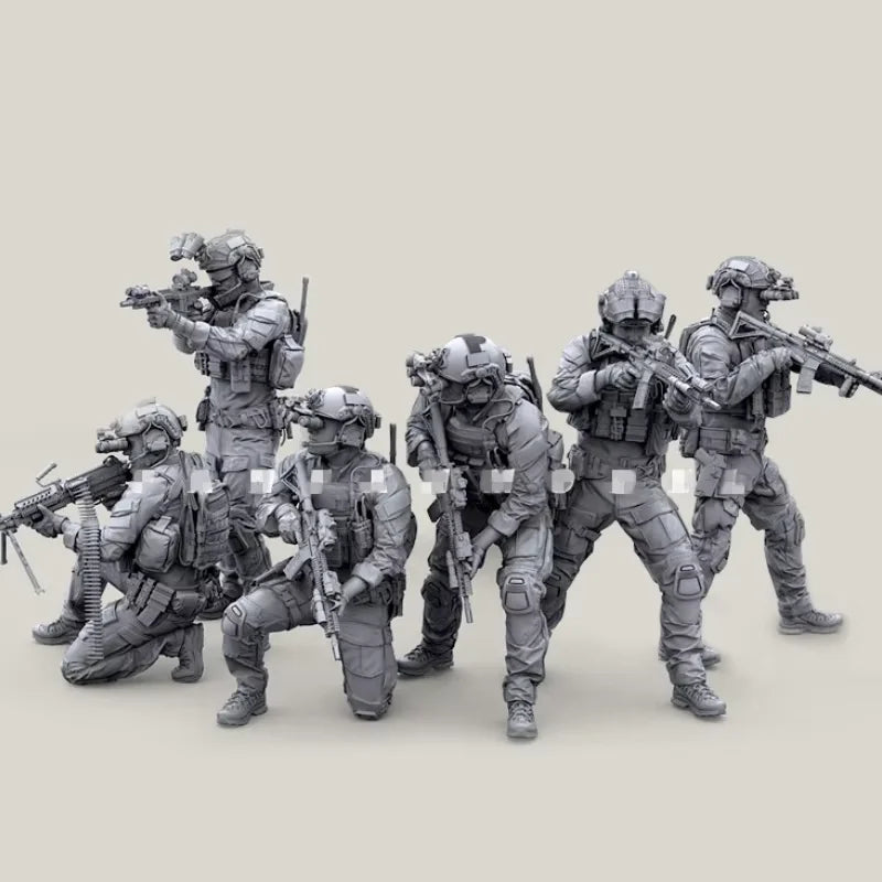 1/35 Modern Tactical Military Operators, 14 Figures, Resin Model Figure Kit, Unassembled and Unpainted