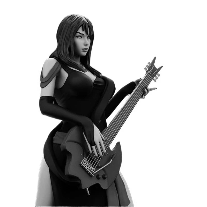 1/24 Female Rock Guitarist, Resin Model Figure Kit, Unassembled and Unpainted