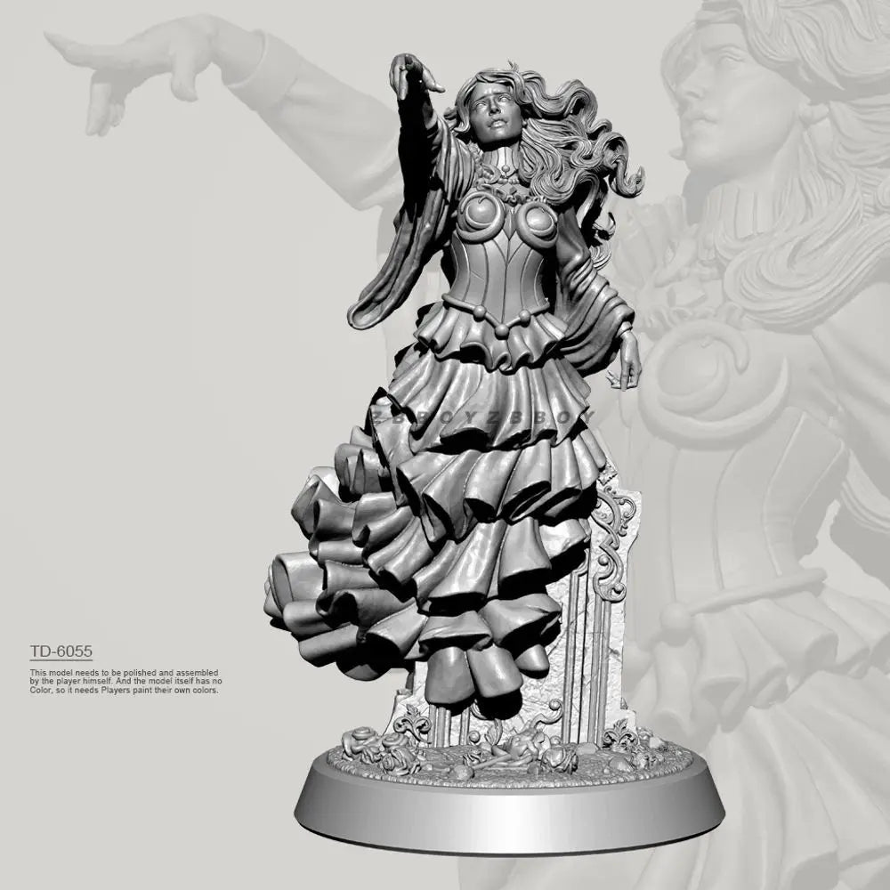 50mm Medieval Evil Adventurer Female Ghost, Resin Model Figure Kit, Unassembled and Unpainted