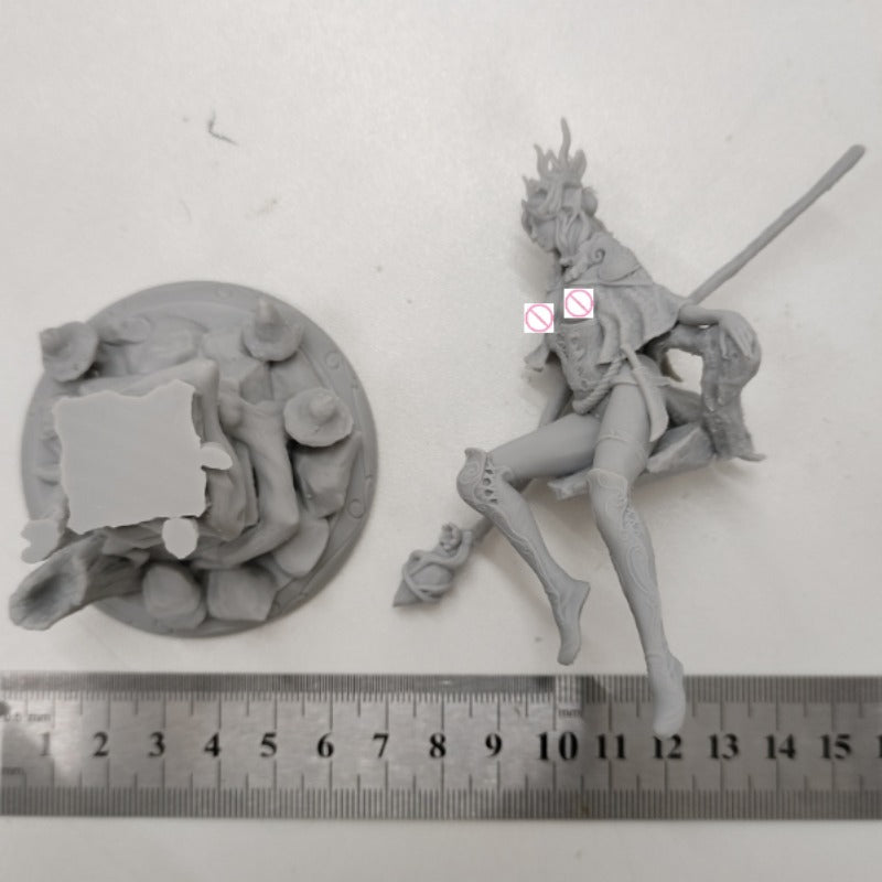 1/24 Wizard Queen Elf Witch, Resin Model Figure Kit, Fantasy Theme, Unassembled and Unpainted