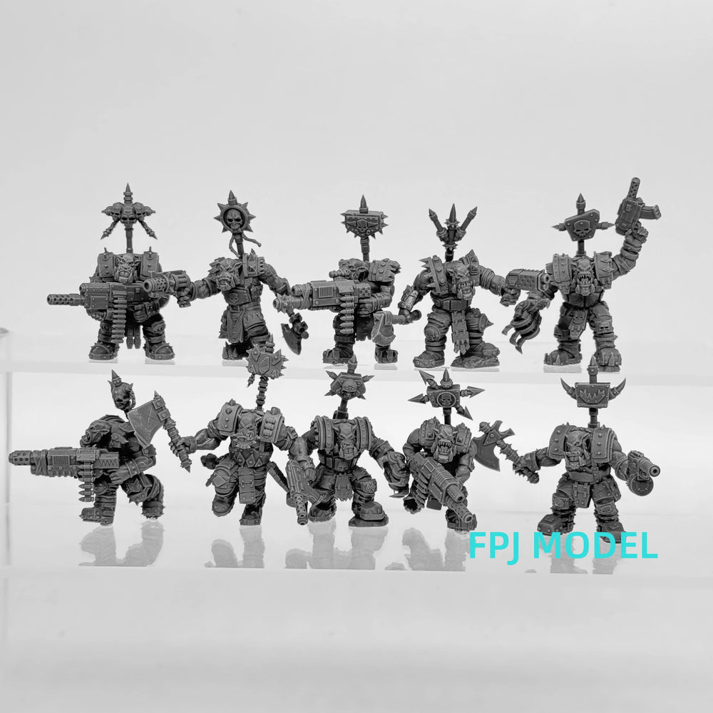 32mm Grimdark Fantasy Soldiers, 35 Figures, Resin Model Figure Kit, Fantasy Theme, Unassembled and Unpainted