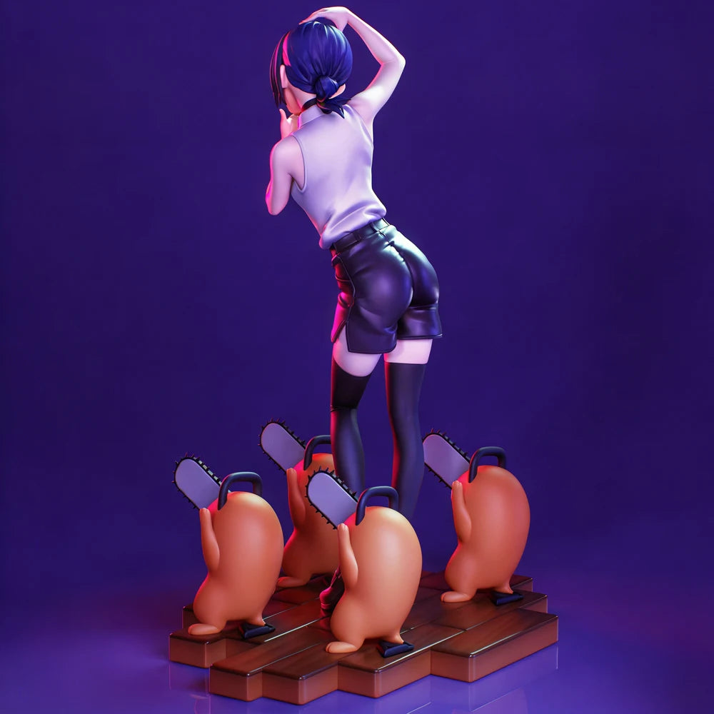 1/24 Girl with Companion, Resin Model Figure Kit, Anime Theme, Unassembled and Unpainted