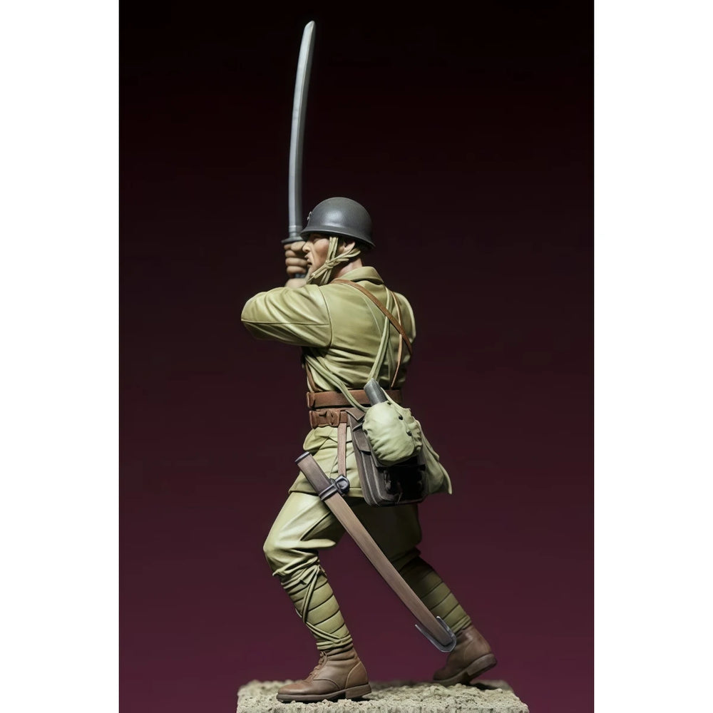 75mm WWII Japanese Army Sergeant, Resin Model Figure Kit, Unassembled and Unpainted