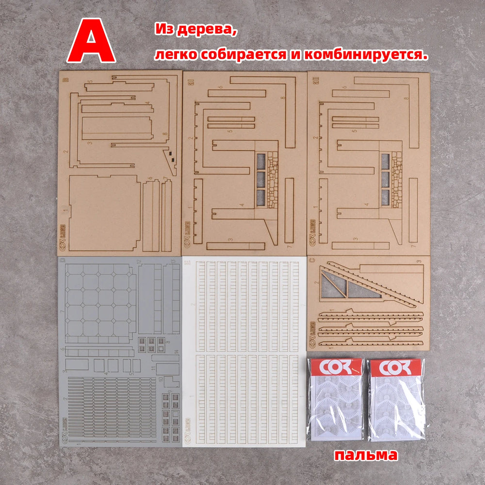 1/35 Civilian Rural Pavilion House, Resin Model Diorama Kit, Historical Theme, Unassembled and Unpainted
