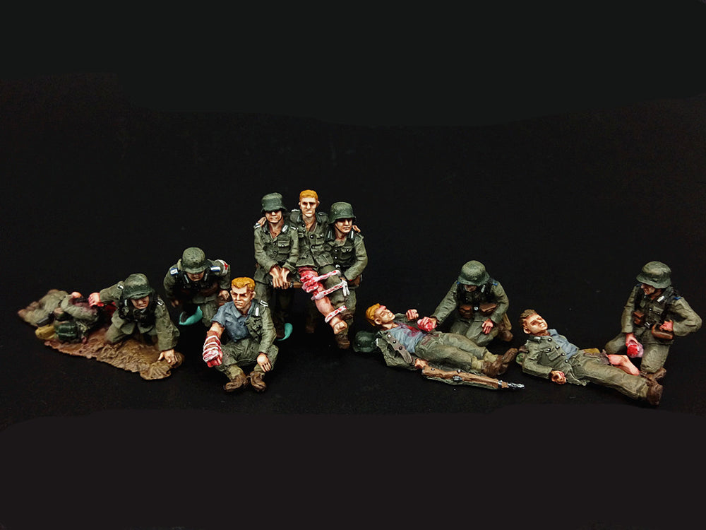1/72 Modern Military Rescue & Medical, 11 Figures, Resin Model Figure Kit, Unassembled and Unpainted