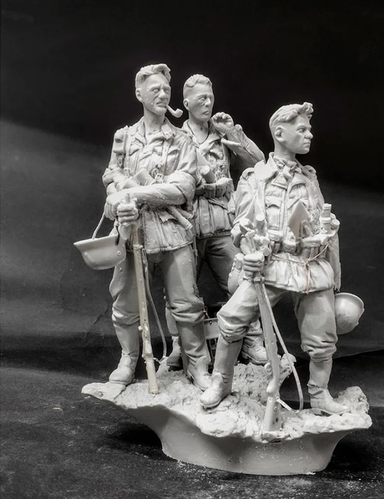 1/16 WWI British Infantry Section Advancing, 5 Figures, Resin Model Figure Kit, Unassembled and Unpainted