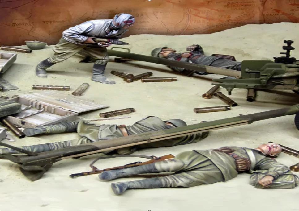 1/35 Modern Infantry Prone with Rifles, 4 Figures, Resin Model Figure Kit, Unassembled and Unpainted