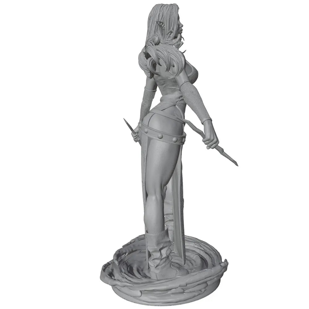 1/24 Dual Dagger Warrior with Arm Wraps, Resin Model Figure Kit, Fantasy Theme, Unassembled and Unpainted