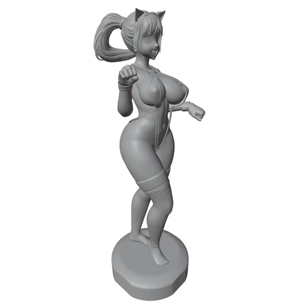 75mm Cat-Girl Character, Resin Model Figure Kit, Anime Theme, Unassembled and Unpainted