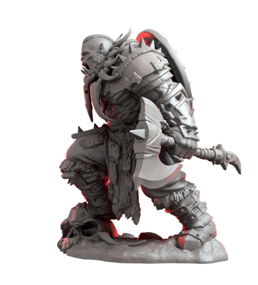 1/24 Orc Warrior with Armor, Resin Model Figure Kit, Fantasy Theme, Unassembled and Unpainted