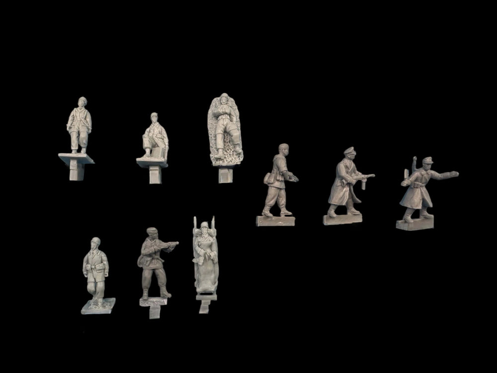 1/72 Modern Combat Team, 12 Figures, Resin Model Figure Kit, Unassembled and Unpainted
