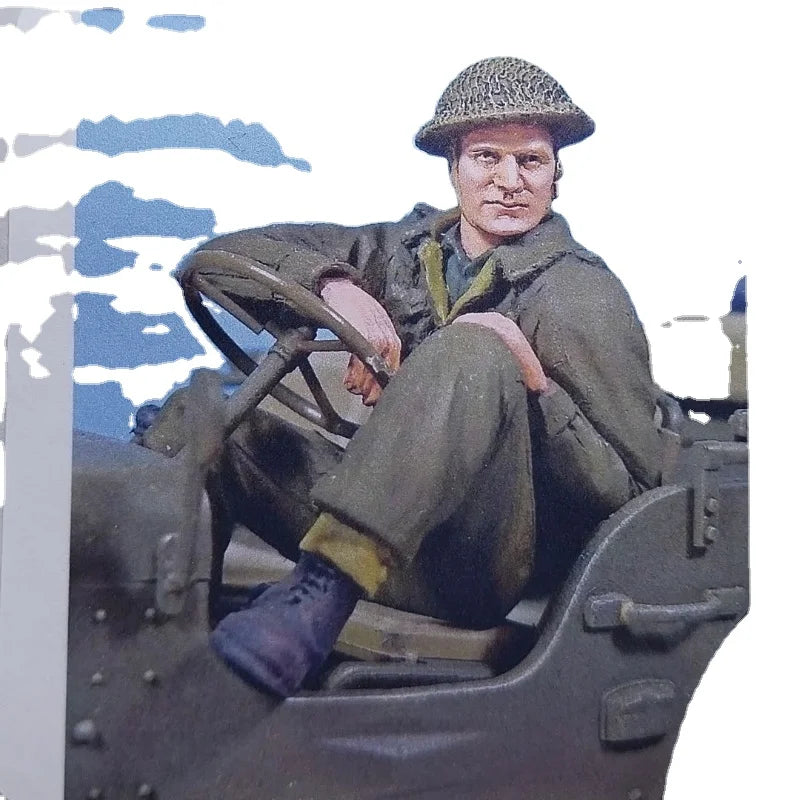 1/35 WWII Australian Vehicle Driver, Resin Model Figure Kit, Unassembled and Unpainted
