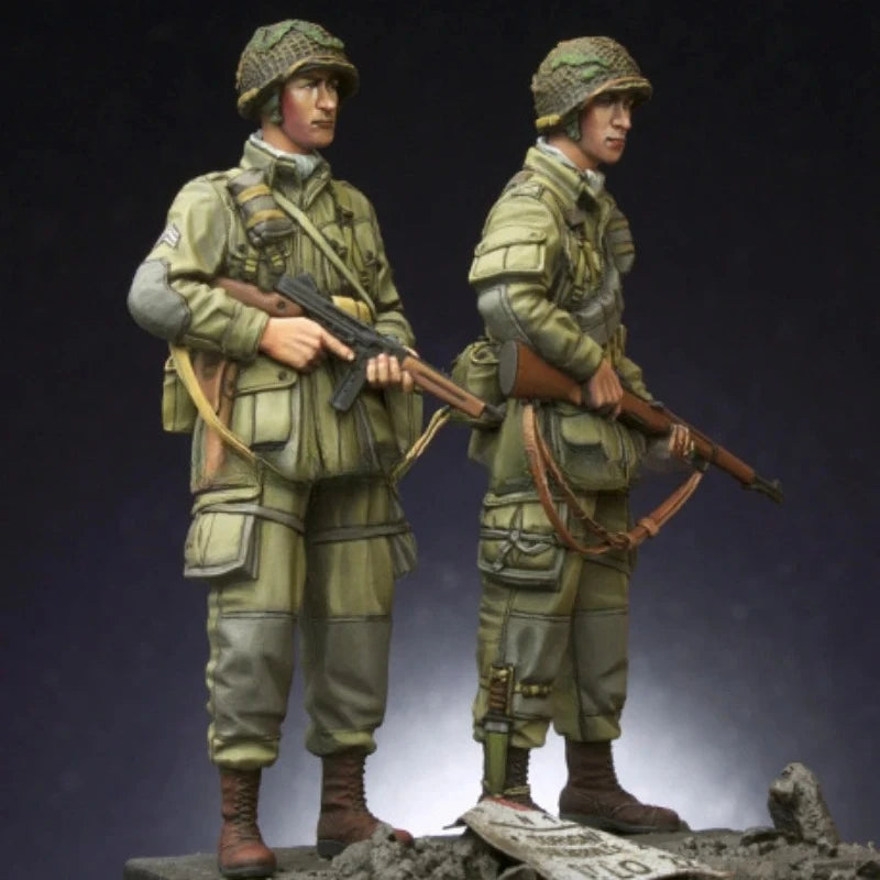 1/35 WWII US Airborne Troops, 6 Figures, Resin Model Figure Kit, Unassembled and Unpainted