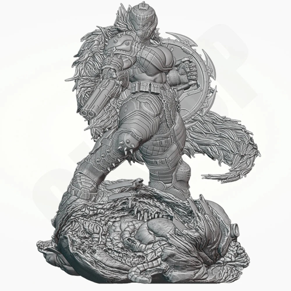 1/24 Demonic Winged Warrior, Resin Model Figure Kit, Fantasy Theme, Unassembled and Unpainted
