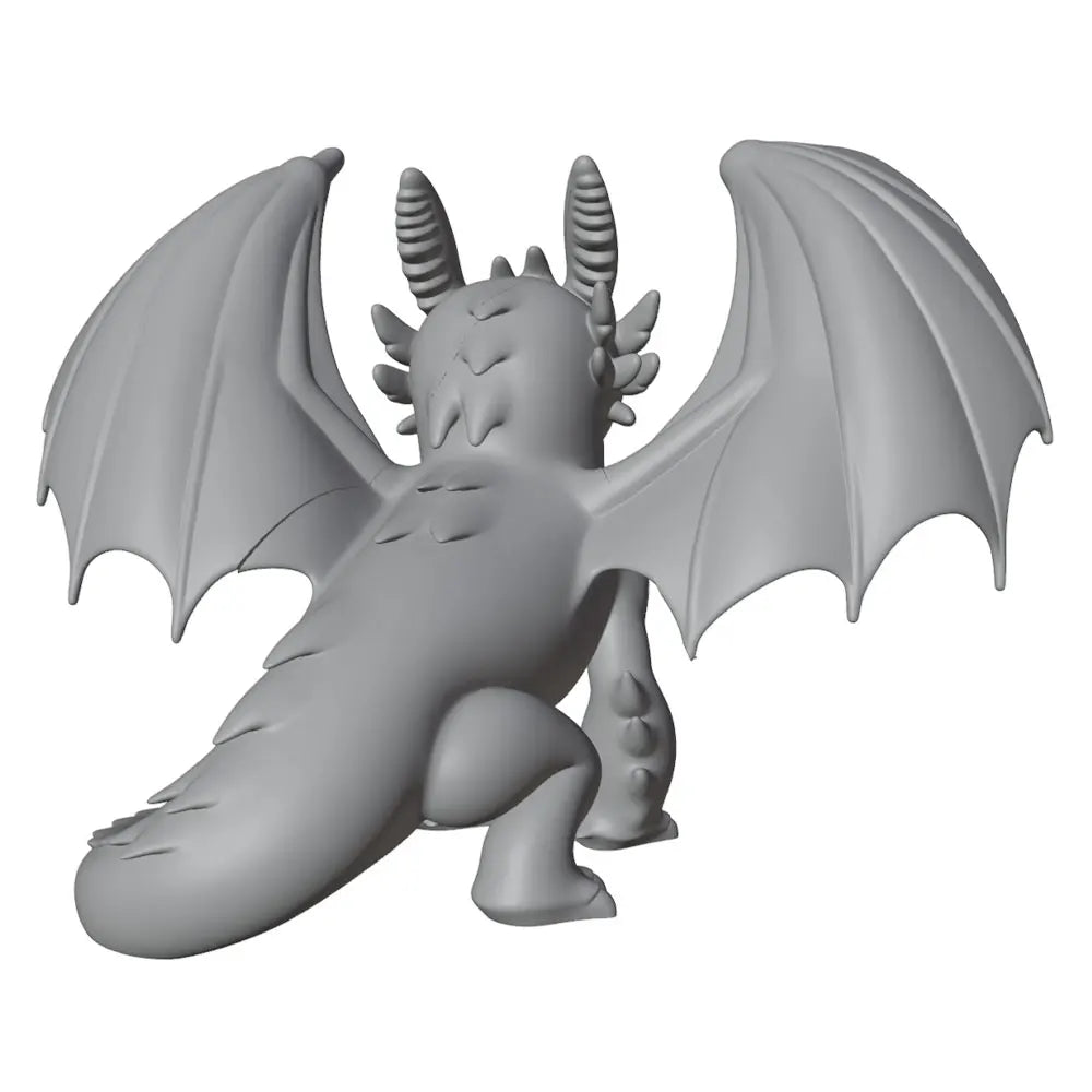 75mm Dragon with Spiraling Horns, Resin Model Figure Kit, Fantasy Theme, Unassembled and Unpainted