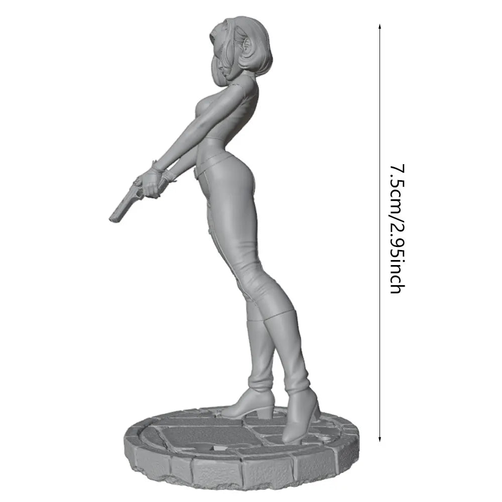 75mm Tactical Operative with Dual Holstered Weapons, Resin Model Figure Kit, Unassembled and Unpainted