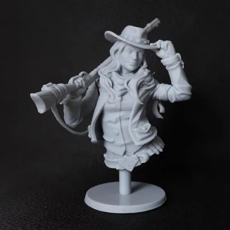 60mm Pirate Swashbuckler Adjusting Tricorn Hat, Resin Model Bust Kit, Fantasy Theme, Unassembled and Unpainted