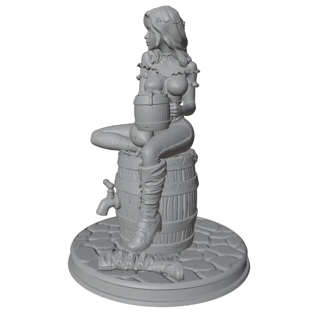 75mm Tavern Pin-up, Resin Model Diorama Kit, Unassembled and Unpainted