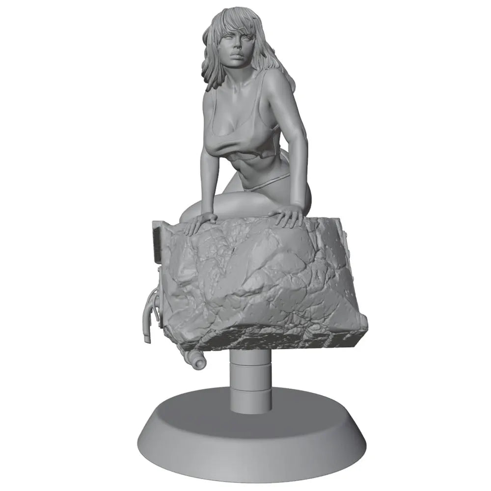 75mm Pin-up on Rubble, Resin Model Figure Kit, Unassembled and Unpainted