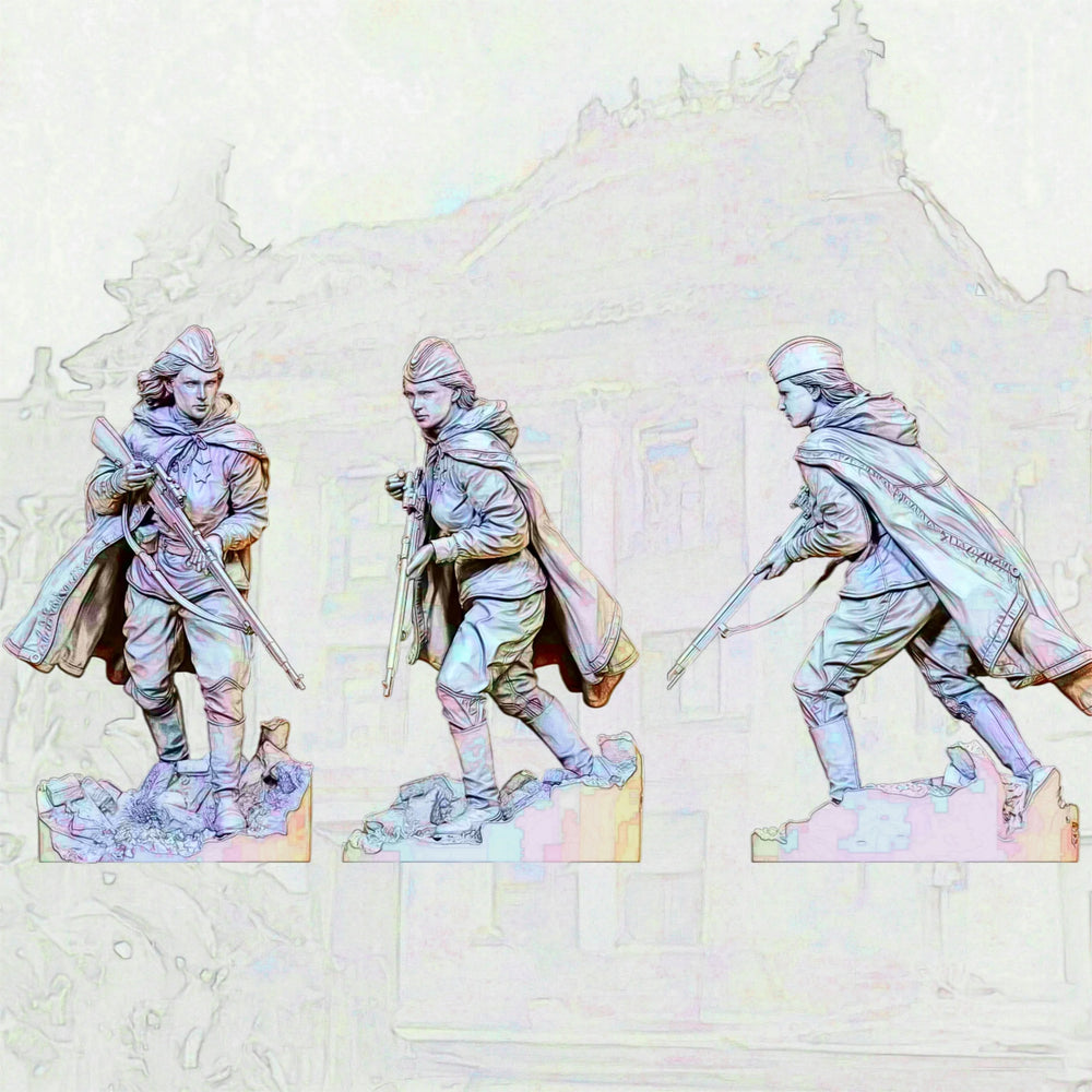 1/16 Warrior in Turban and Flowing Robes, Resin Model Figure Kit, Fantasy Theme, Unassembled and Unpainted