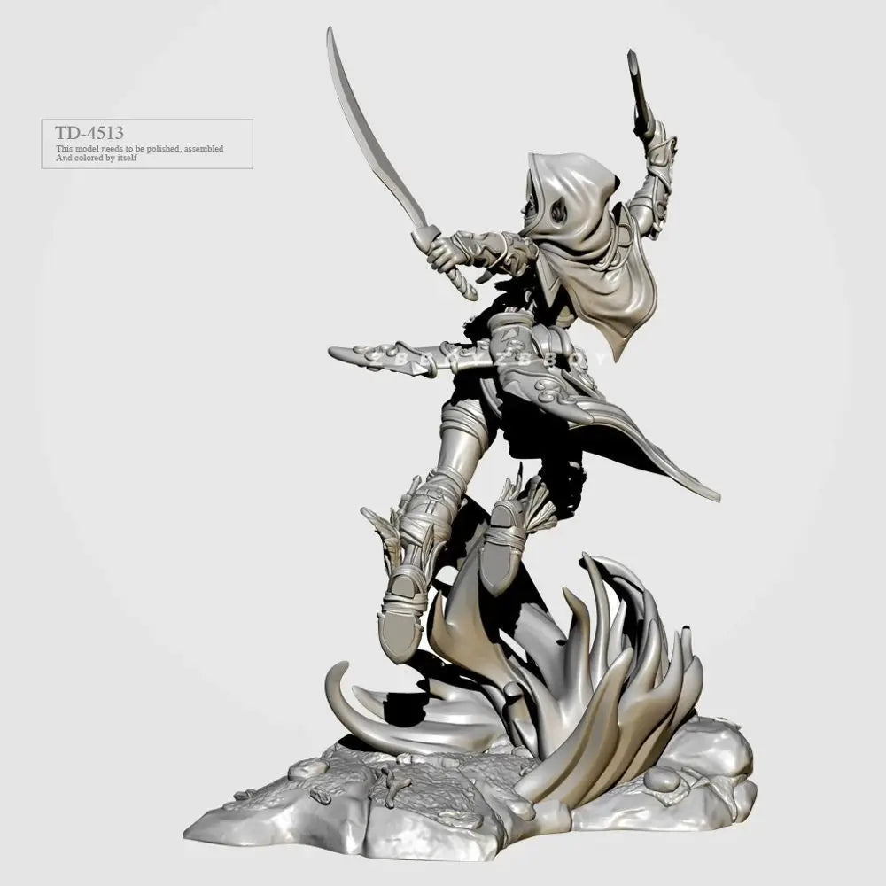 50mm Female Elf Warrior, Resin Model Figure Kit, Fantasy Theme, Unassembled and Unpainted