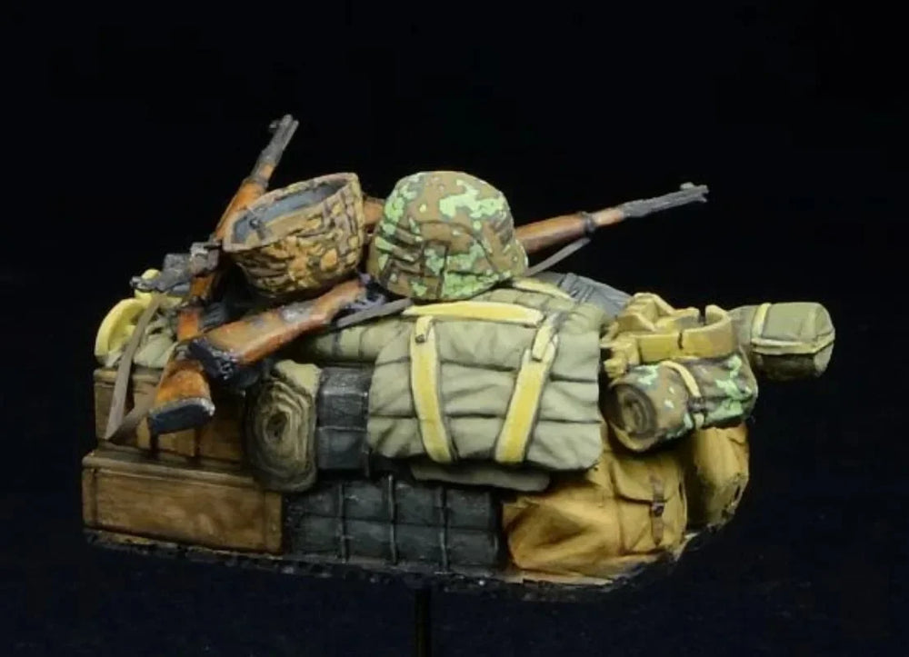 1/35 WWII Transport Rickshaw Equipment, Resin Model Accessory Kit, Unpainted