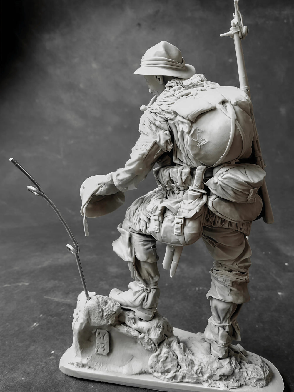 1/16 WWI French Infantry Poilu, Resin Model Figure Kit, Unassembled and Unpainted