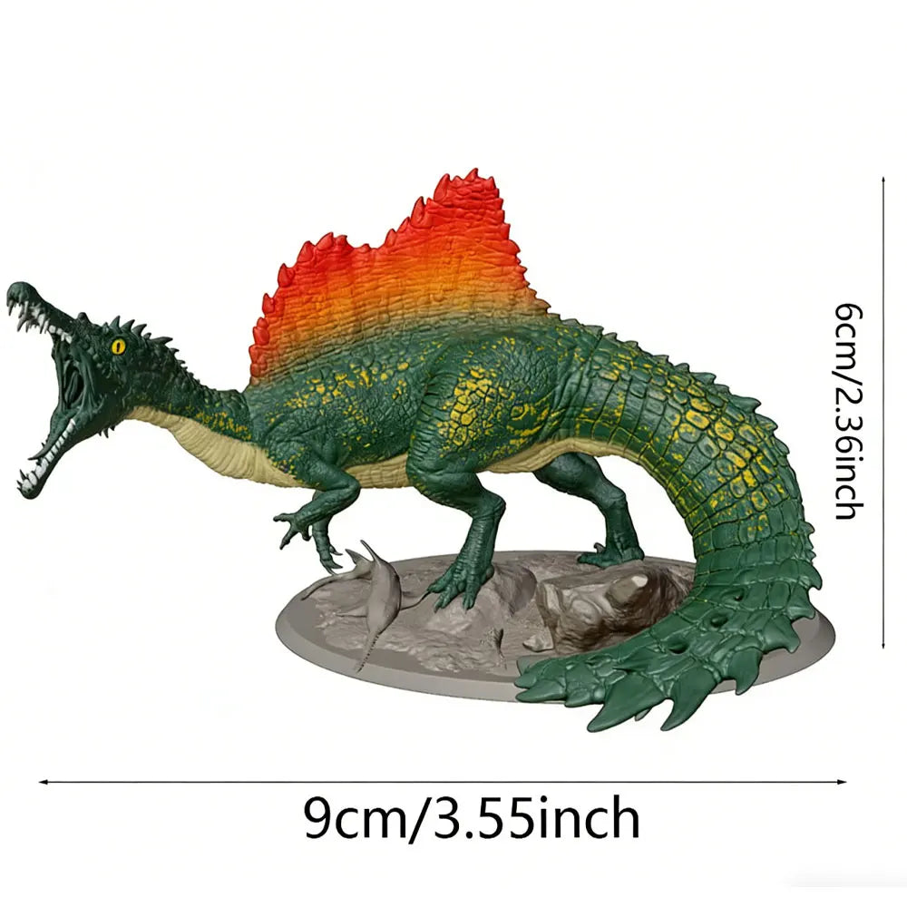 1/100 Spinosaurus & Theropod Dinosaurs, 3 Figures, Resin Model Creature Kit, Wildlife Theme, Unassembled and Unpainted