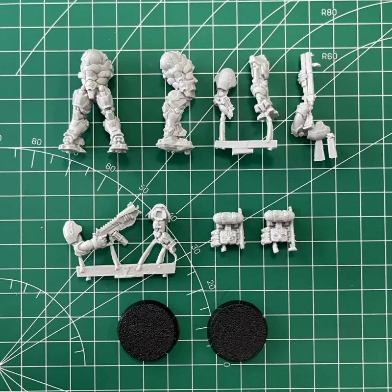 28mm Mecha Robot, Resin Model Figure Kit, Sci-Fi Theme, Unassembled and Unpainted