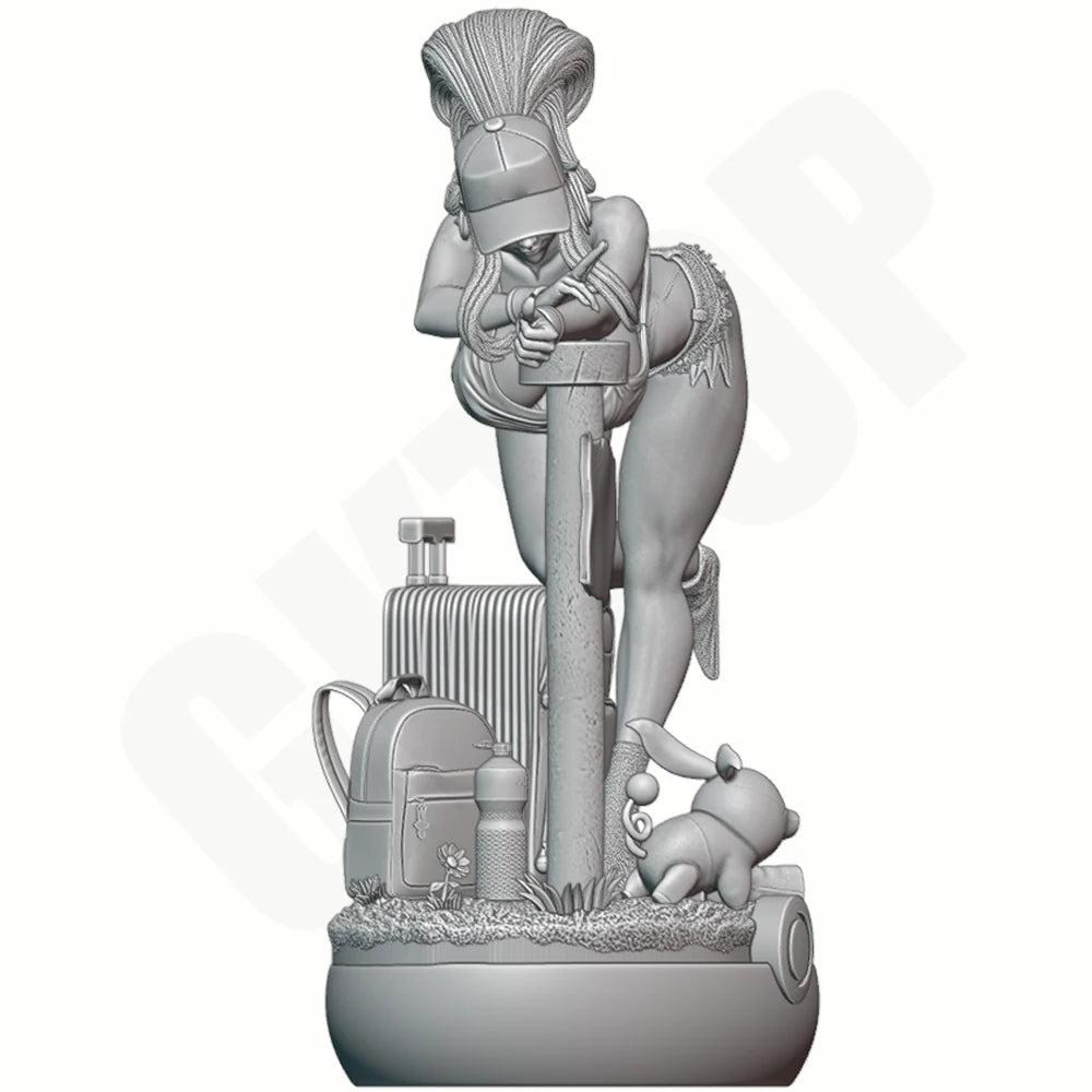 1/24 Modern Hitchhiker, Resin Model Figure Kit, Unassembled and Unpainted