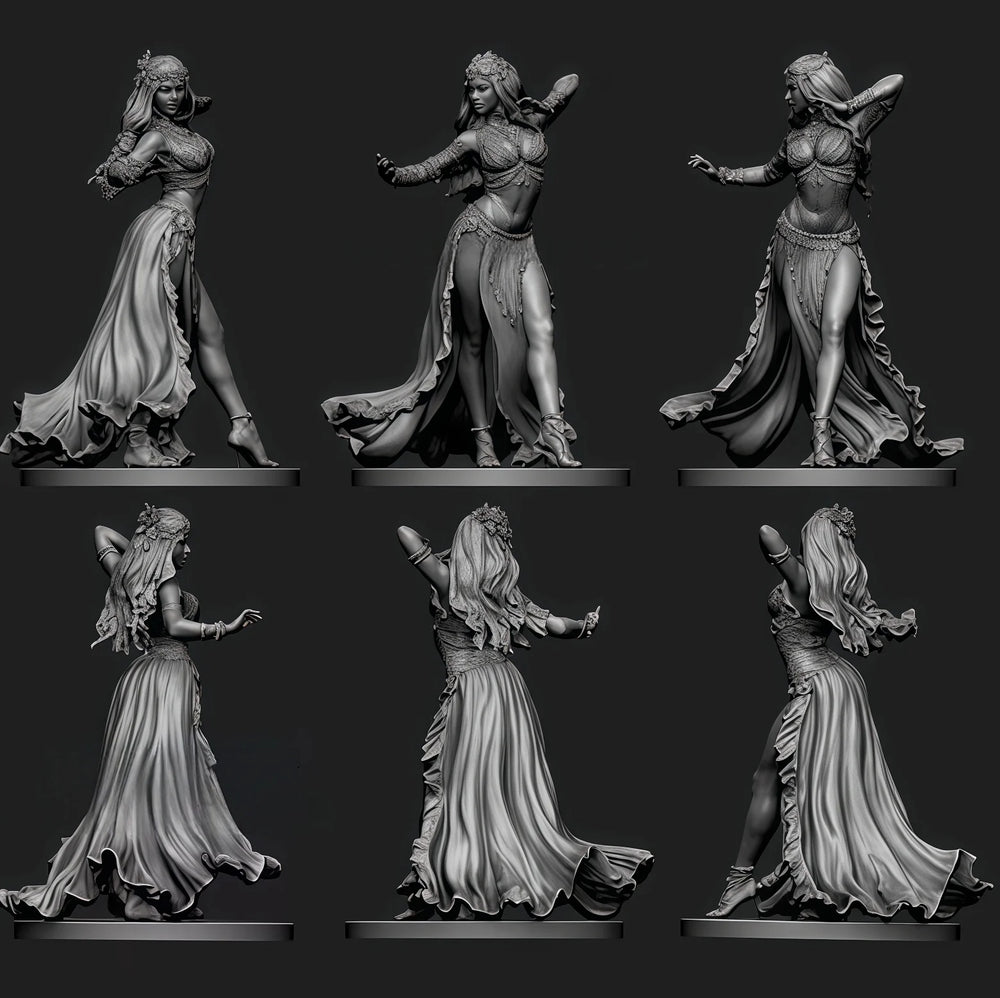 1/24 Sorceress in Flowing Robes, Resin Model Figure Kit, Fantasy Theme, Unassembled and Unpainted