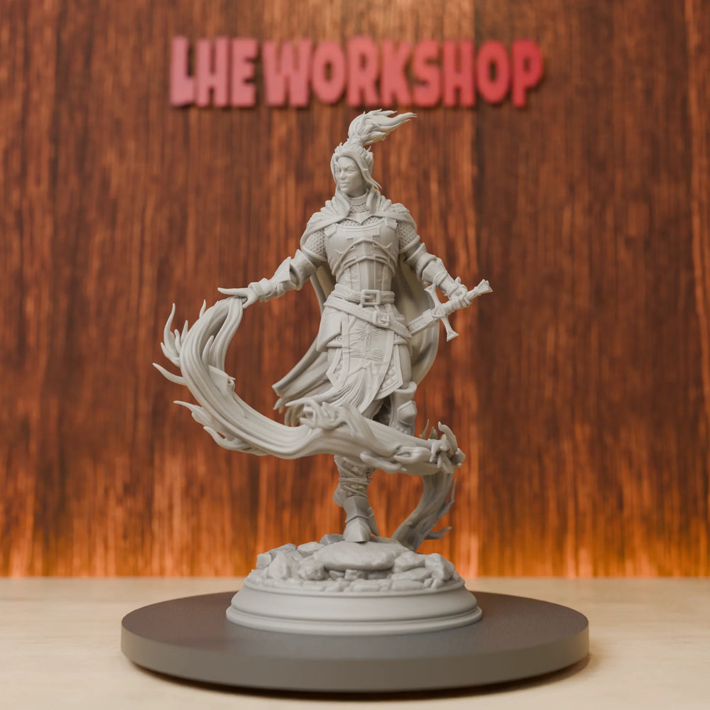 75mm Female Eldritch Knight, Resin Model Figure Kit, Fantasy Theme, Unassembled and Unpainted