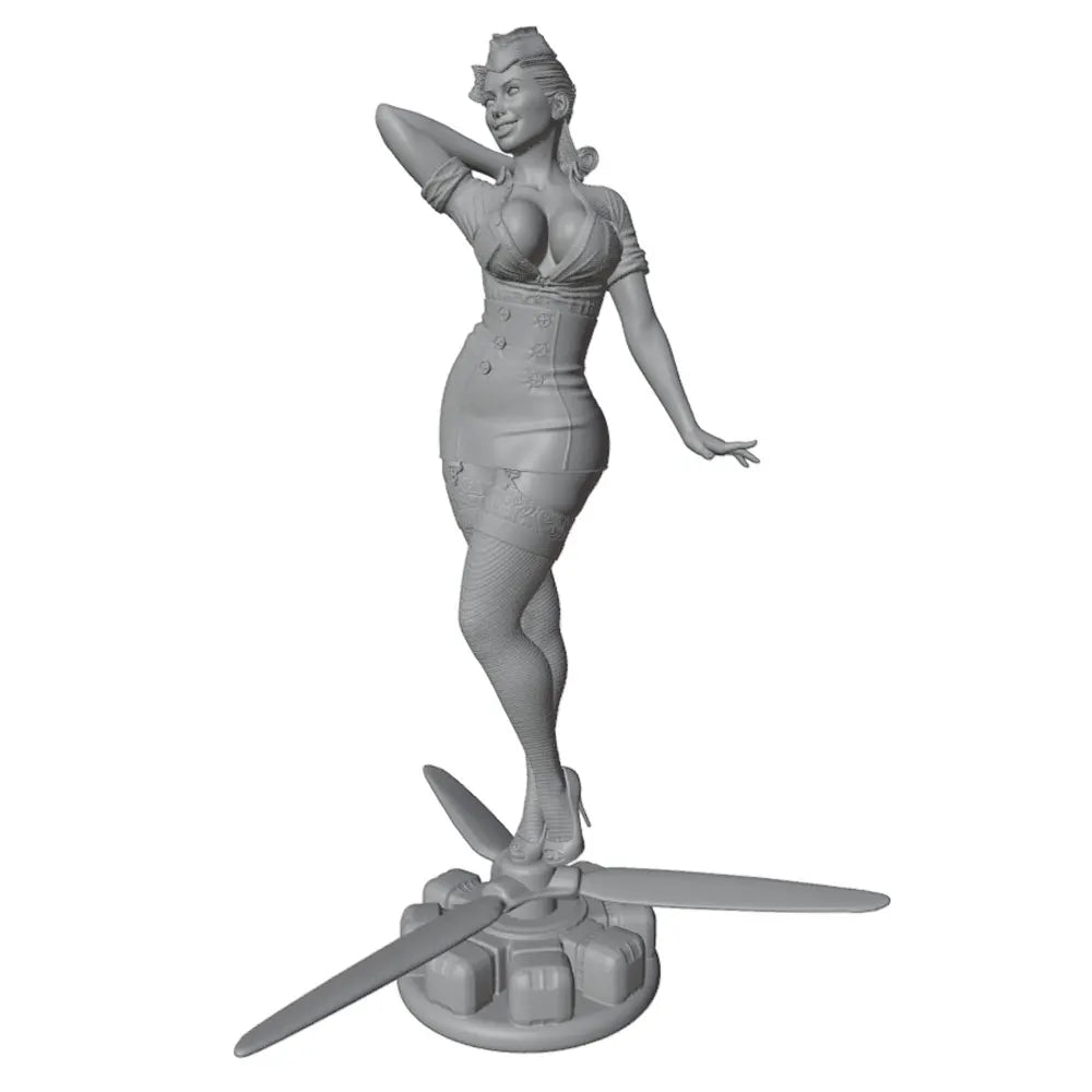 1/24 WWII Female Pilot, Resin Model Figure Kit, Unassembled and Unpainted