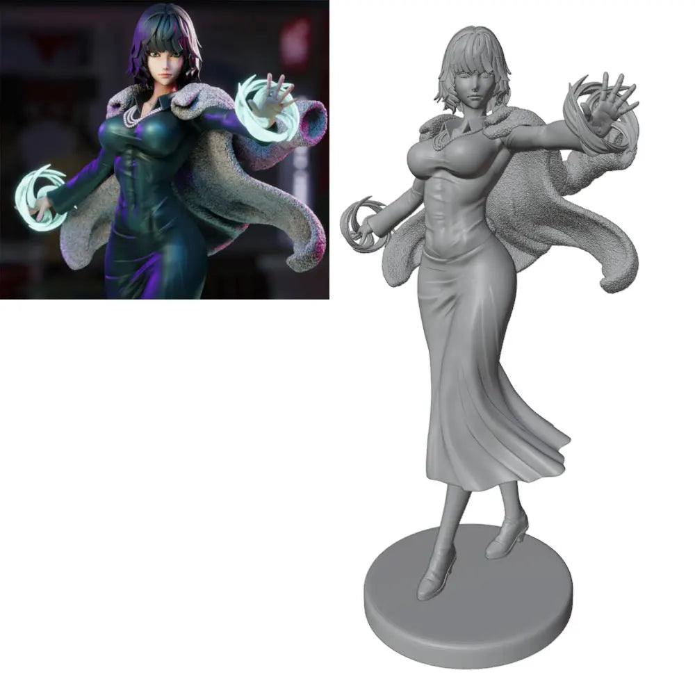 1/24 Sorceress with Serpent Familiars, Resin Model Figure Kit, Anime Theme, Unassembled and Unpainted