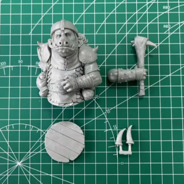 1/12 Orc Mercenary, Resin Model Bust Kit, Fantasy Theme, Unassembled and Unpainted
