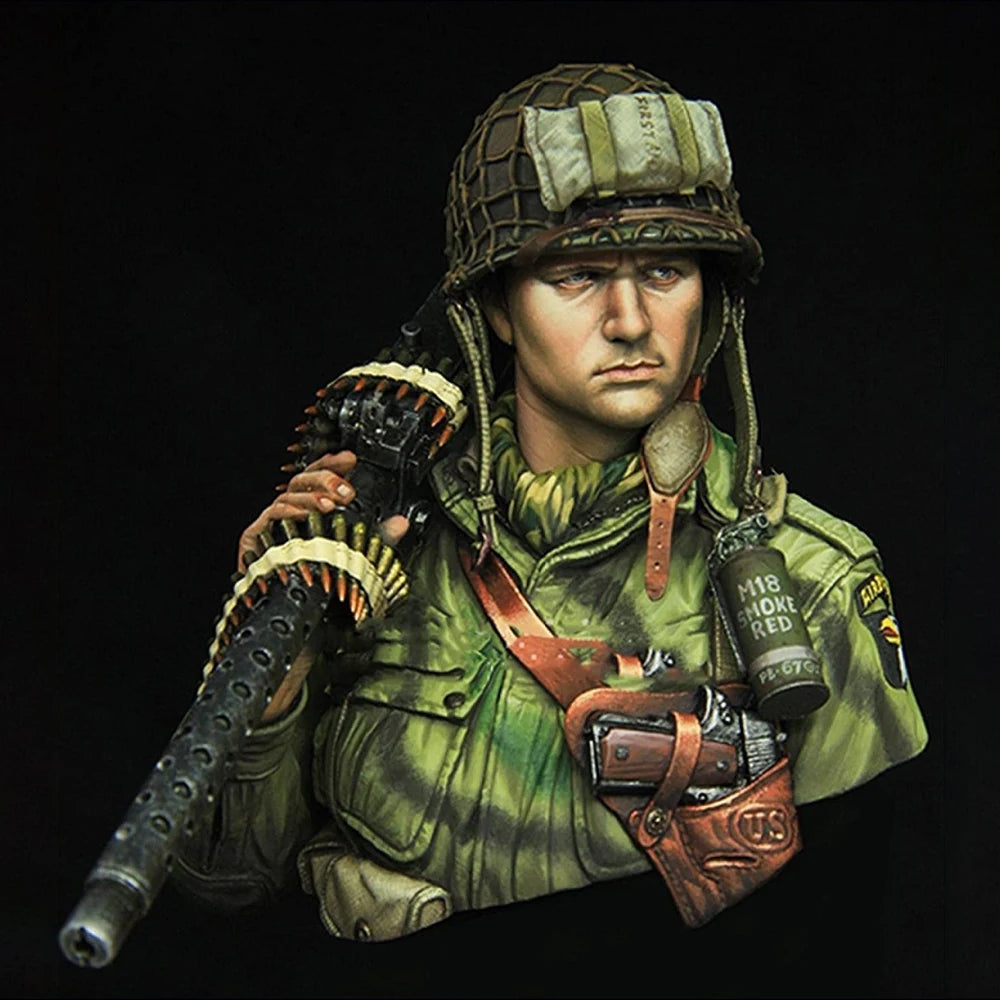 1/10 Modern U.S. Infantry Soldier, Resin Model Bust Kit, Unassembled and Unpainted